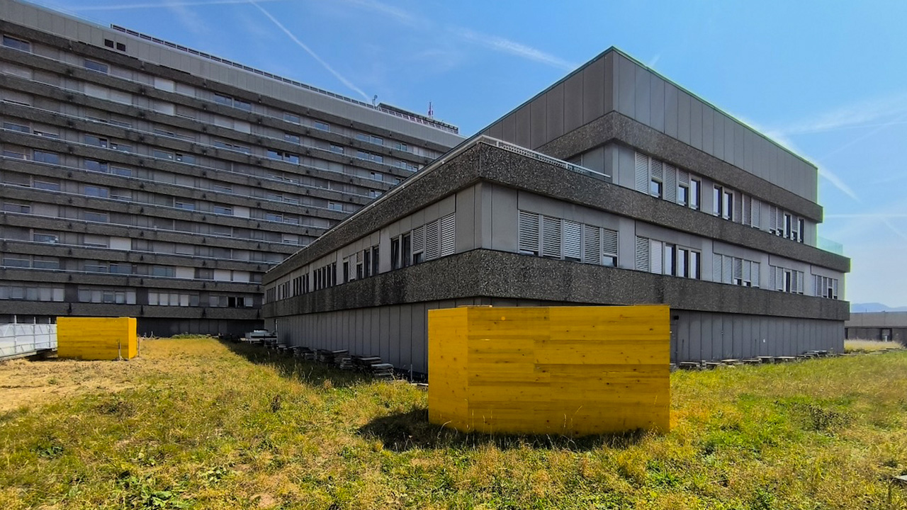 CHUV centrale de ventilation avant travaux.